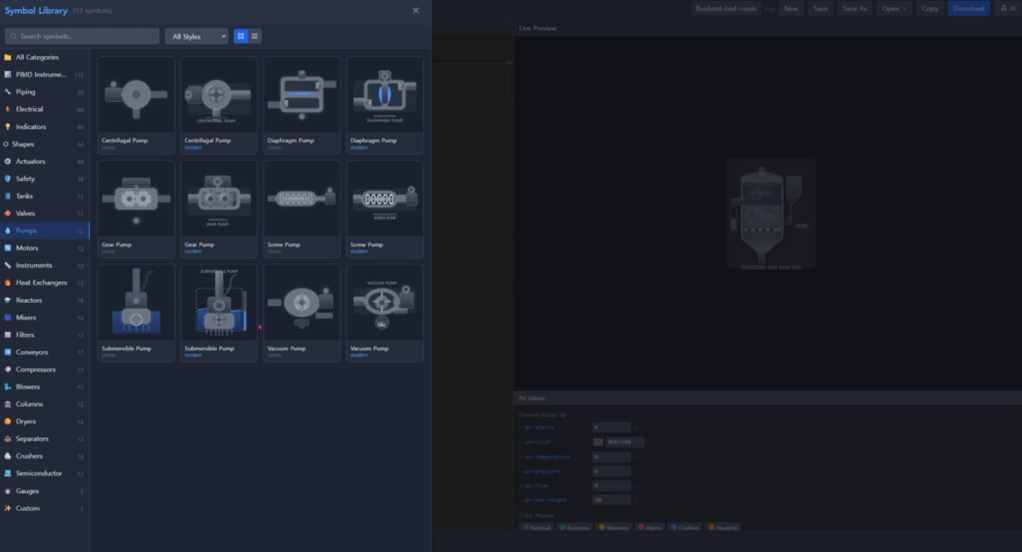 LiveTwinAX symbol library